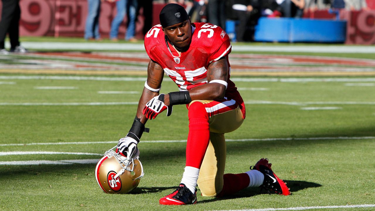 20 September 2010: San Francisco 49ers cornerback Phillip Adams #35 during the NFL regular season game between the New Orleans Saints and the San Francisco 49ers at Candlestick Park in San Francisco, CA.