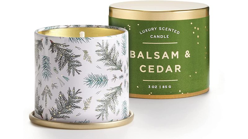 Alpine Balsam Soy Candle in Large Winter Holiday Christmas Tree Mug