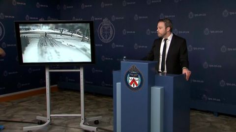 In 2021 Toronto Police released this blurry image of a potential suspect in the case.