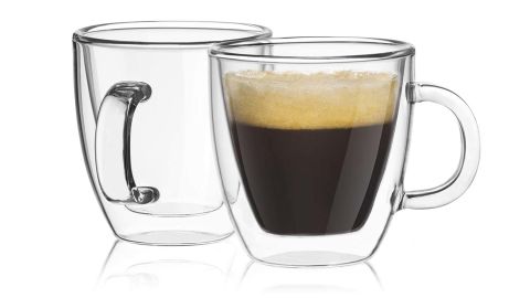 Joyjolt Savor Double Wall Insulated Glass Mugs