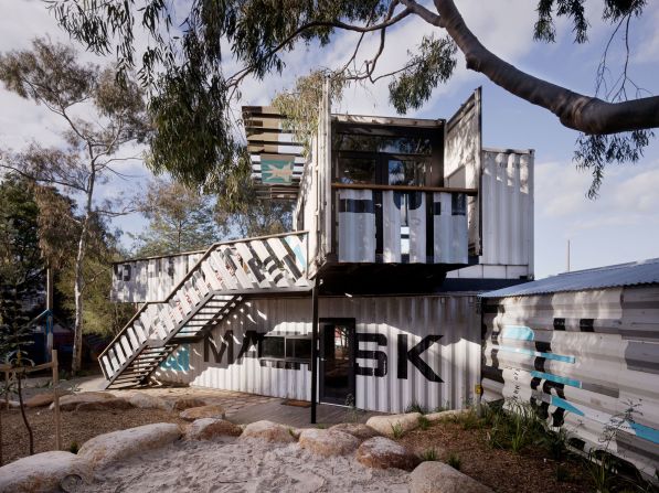 In Melbourne, Australia, Phooey Architects transformed four shipping containers into a <a href="index.php?page=&url=https%3A%2F%2Fwww.phooey.com.au%2Fprojects%2F96%2Fchildren-s-activity-centre" target="_blank" target="_blank">Children's Activity Center</a> in 2007, constructing a zero-waste playground space. From the carpet to the joinery, all materials used in the project were either salvaged or re-used. By staggering the containers, the group were able to create a variety of indoor and outdoor zones. 