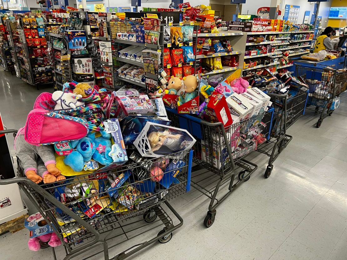 A collection of toys purchased for local children 