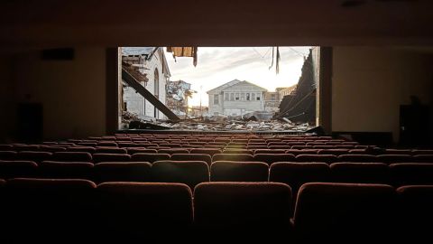 The view inside the Legion Theatre in Mayfield, Kentucky.