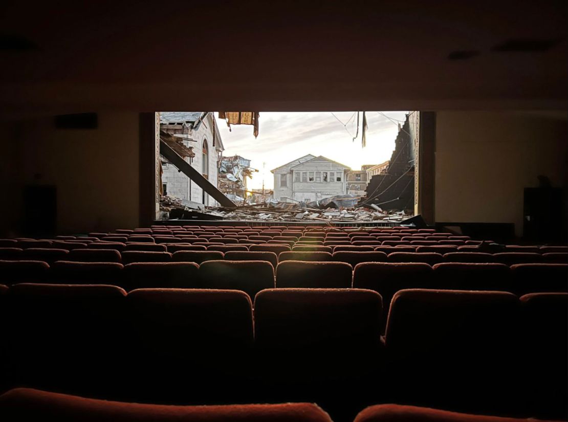 The view inside the Legion Theatre in Mayfield, Kentucky. 