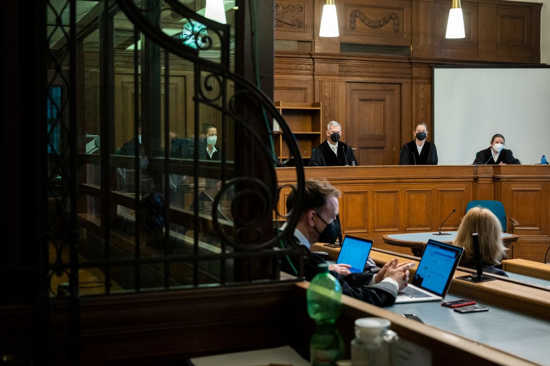 The Berlin courtroom where the verdict was given on December 15, 2021.