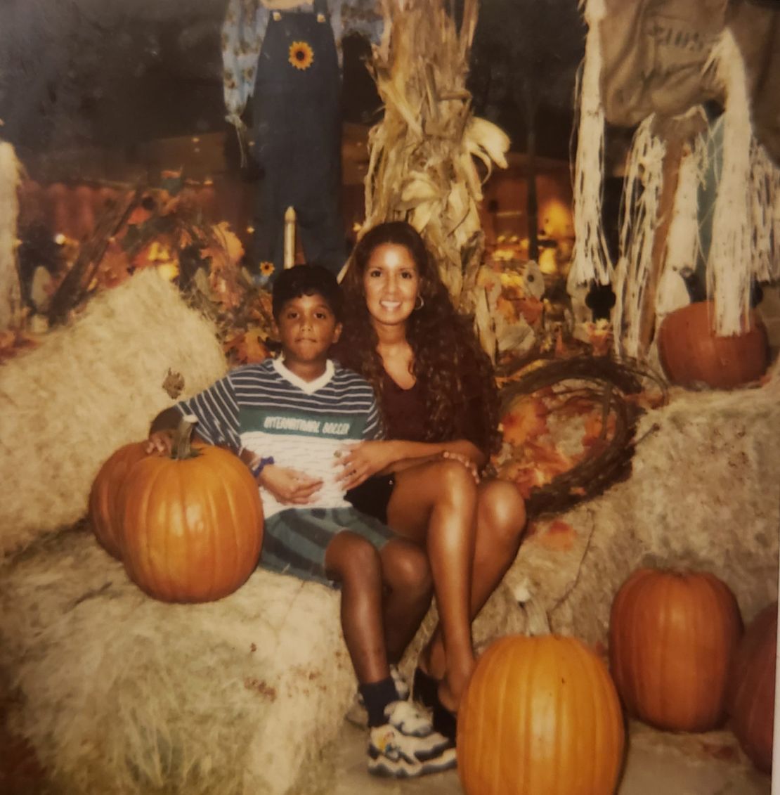 Sara Espinoza with her son Fernando, then aged about six years old. 