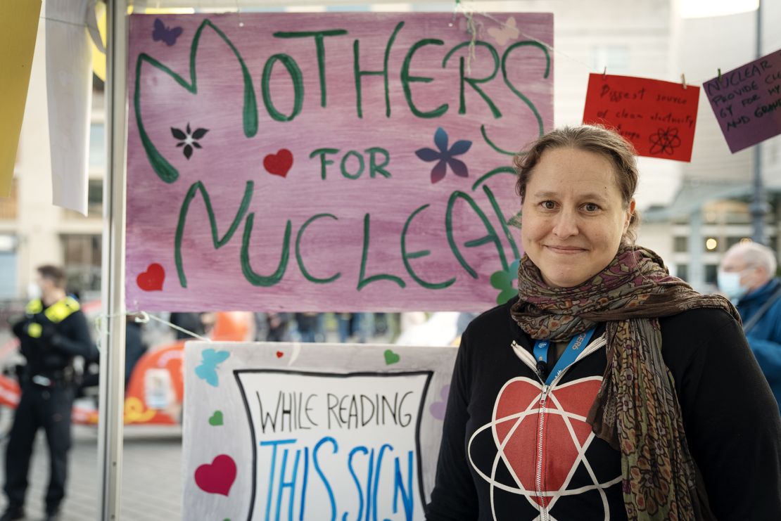 Iida Ruishalme, the European director of Mothers for Nuclear, traveled to Berlin to show her support of nuclear power.