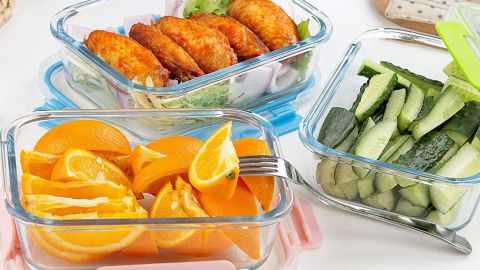 C Crest Glass Meal Prep Containers, 10-Pack
