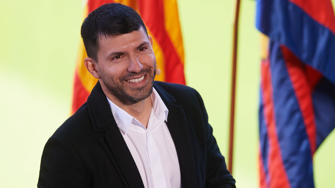 A tearful Sergio Aguero announced his retirement at a press conference at the Camp Nou.