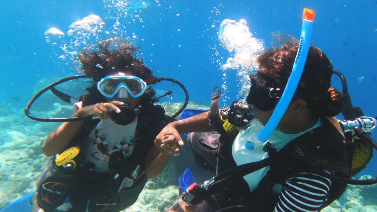 Naseem certifies children as young as eight years old to scuba dive.