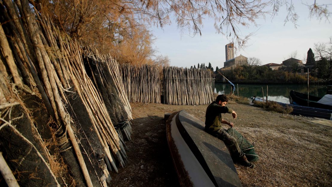 Torcello may be a 'ghost island' now but the fishermen of Burano use it to catch moeche crabs.