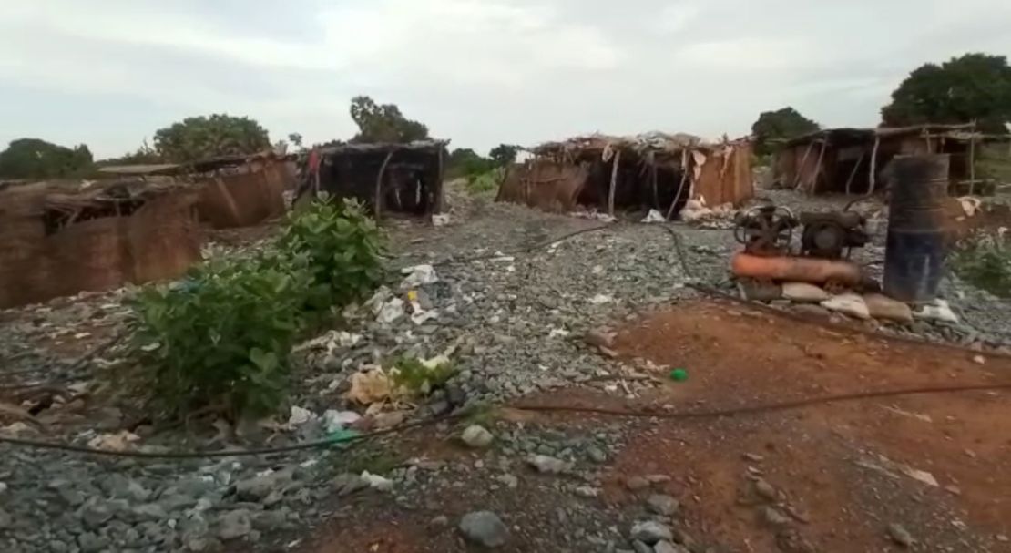 The area around the mine at Solhan was left damaged.