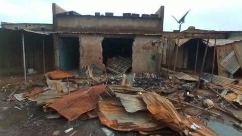 A local shop in Solhan was completely destroyed in the attack. 