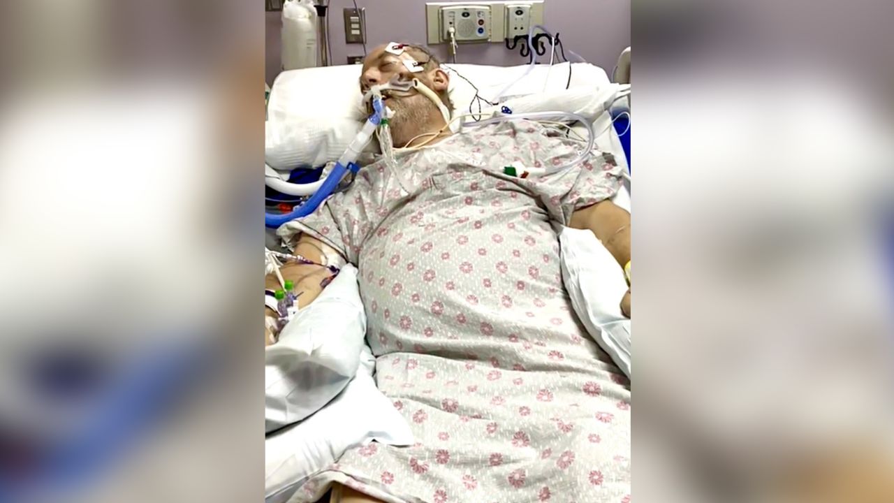 Audrey Wendt's uncle, John Ziehm, hospitalized with Covid-19 on December 13, 2021.