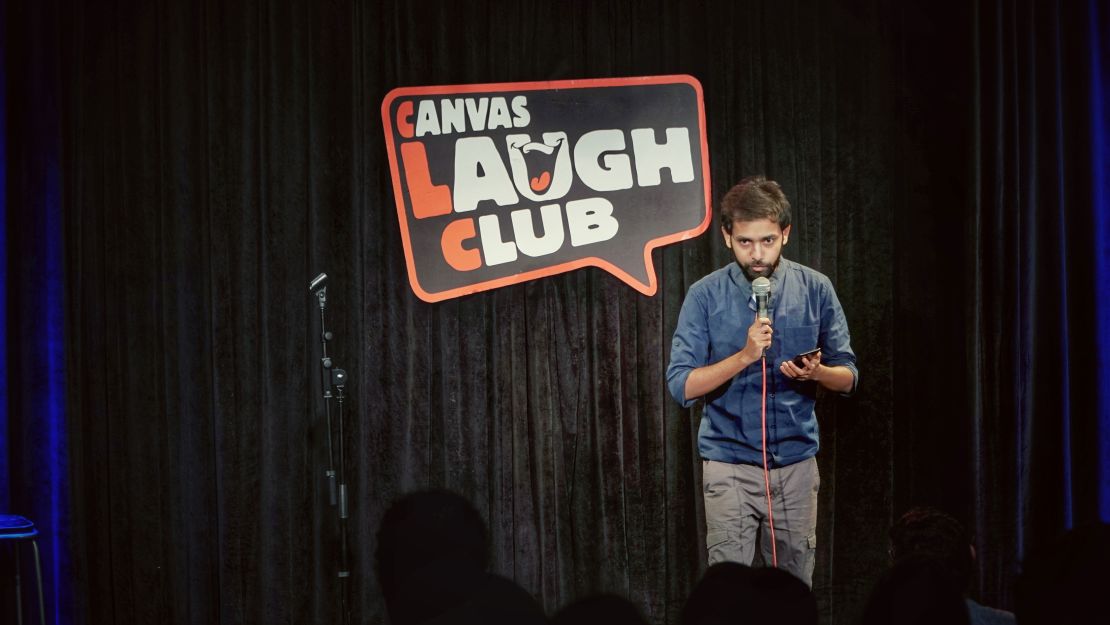 Comedian Parvez Hassan during a show. 