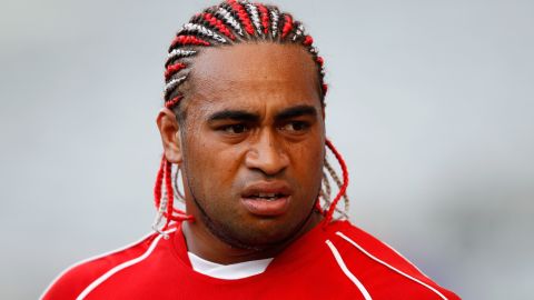 Taniela Moa looks on during the Tonga IRB Rugby World Cup 2011 Captain's Run at Eden Park on September 8, 2011.  
