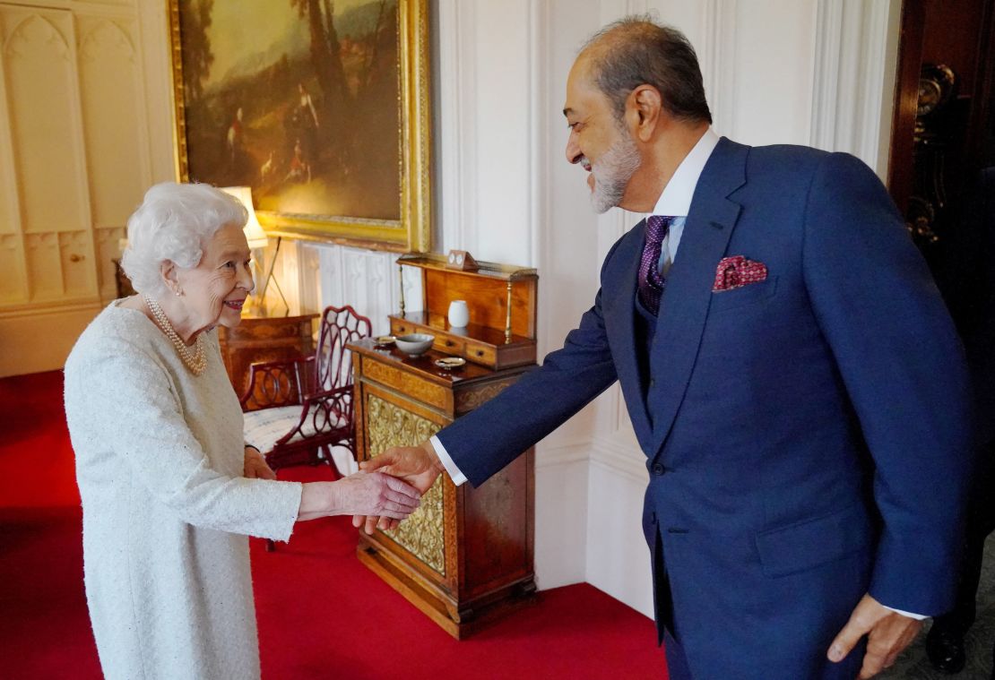 The monarch greeted the Sultan of Oman on December 15. 