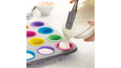 Amazon Basics Reusable Silicone Baking Cups, 12-Pack