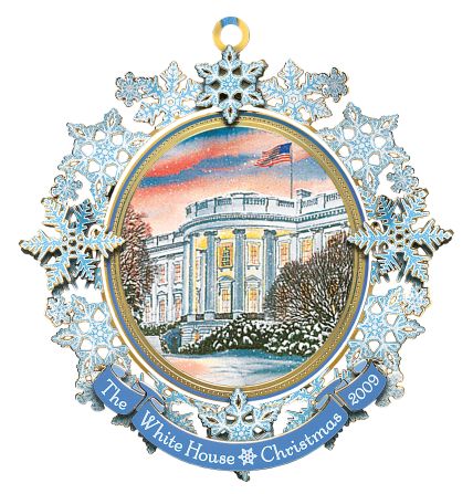 An ornament from 2009 commemorates Grover Cleveland, whose family was the first to enjoy a Christmas tree illuminated with electric lights at the White House.