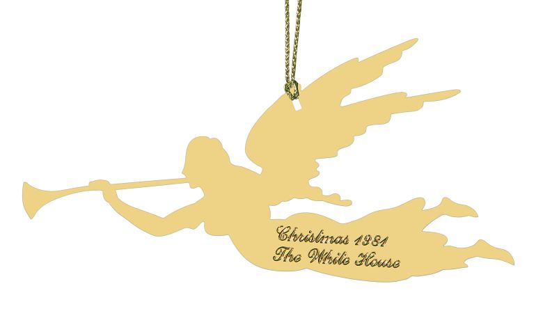 The very first White House Christmas ornament depicted an angel in flight.