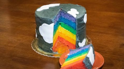Elliot Williams rainbow cake RESTRICTED