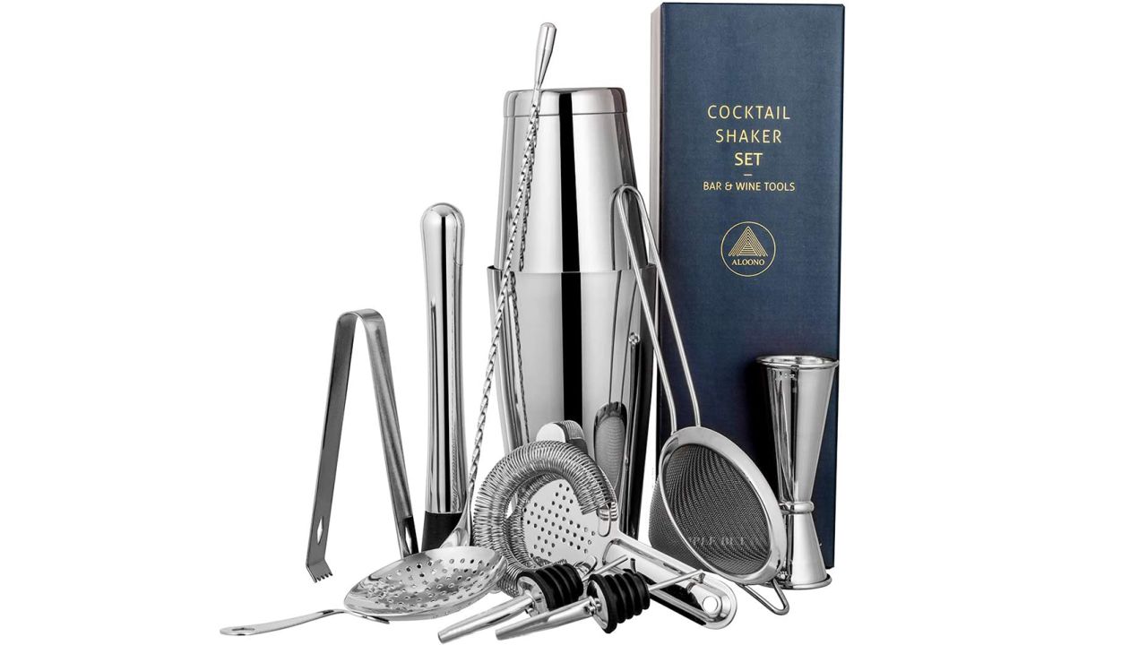 Aloono 11-Piece Boston Cocktail Shaker Set