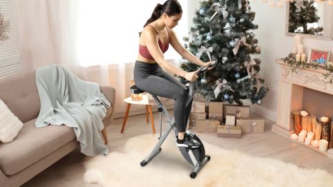 Ativafit Folding Magnetic Upright Bike