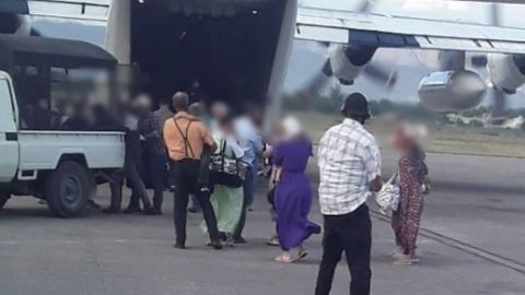 CNN obtained images of the released hostages boarding a US Coast Guard plane in Port-au-Prince, Haiti on Thursday. 