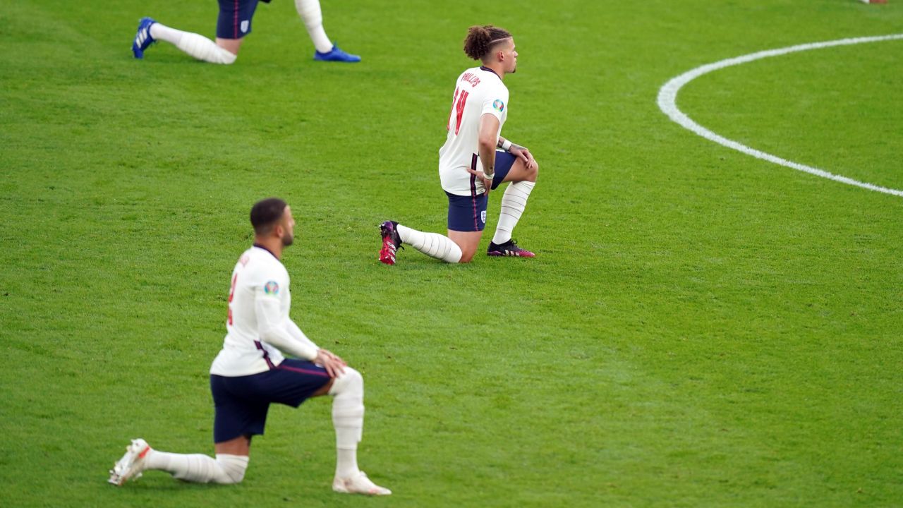 British Home Secretary Priti Patel accused the England football team of "gesture politics" for taking the knee before matches.