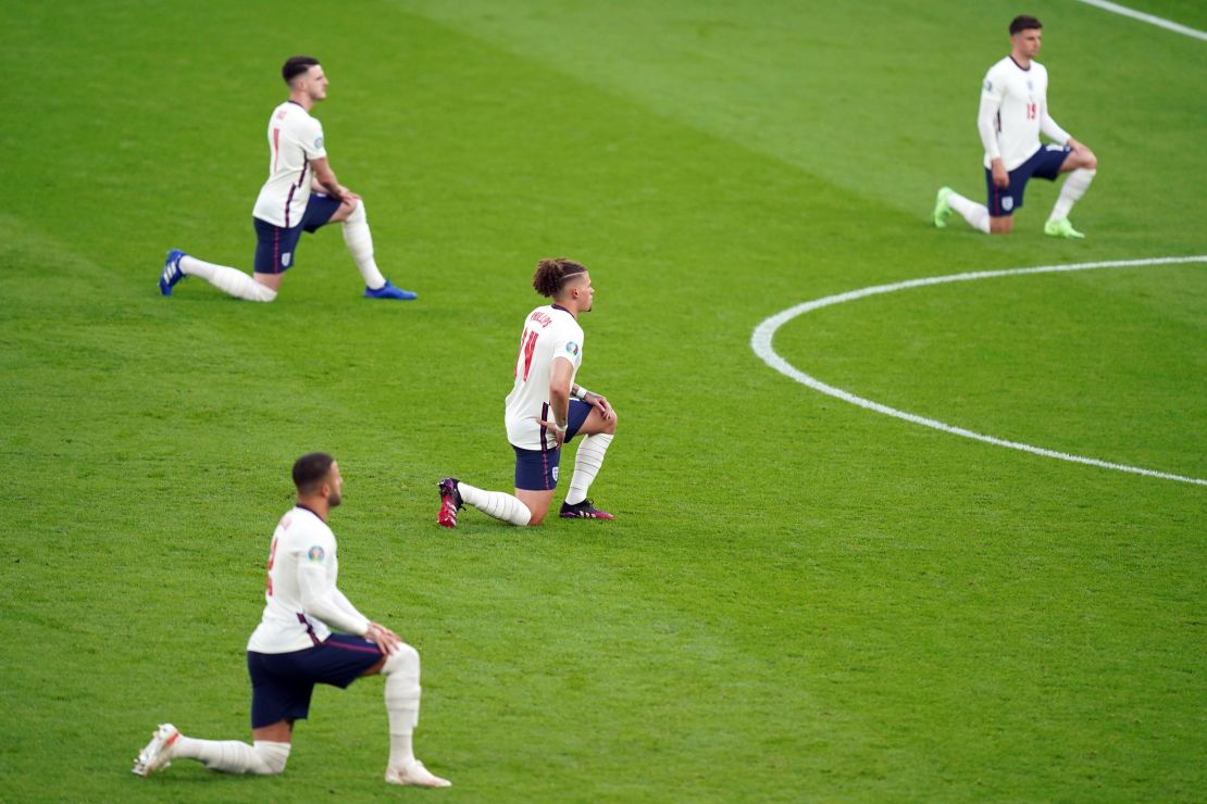 British Home Secretary Priti Patel accused the England football team of "gesture politics" for taking the knee before matches.