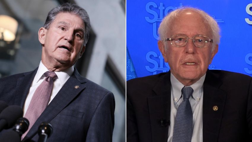 Joe Manchin Bernie Sanders split