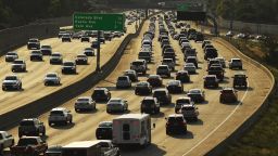 DENVER, COLORADO - JUNE 16: Traffic starts to slow during the morning rush hour along I-25 near the Denver Tech Center on June 16, 2021 in Denver, Colorado. (Photo by RJ Sangosti/MediaNews Group/The Denver Post via Getty Images)