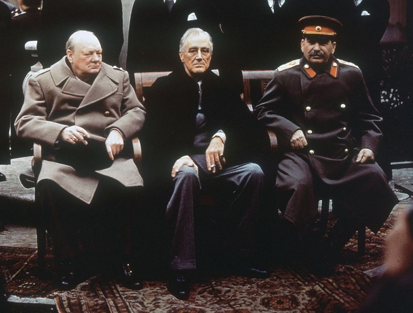 The Crimean resort town of Yalta was the setting for an historic meeting of British, US and Soviet leaders -- Winston Churchill, Franklin D. Roosevelt and Joseph Stalin -- in February 1945. With the defeat of Nazi Germany imminent, the Big Three allies agreed to jointly govern postwar Germany, while Stalin pledged fair and open elections in Poland.  