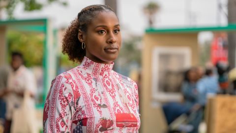 Issa Rae is shown in a scene from season five of "Insecure."