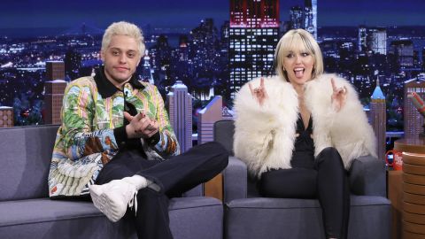 Pete Davidson and Miley Cyrus, on "The Tonight Show" earlier this month, are co-hosting a New Year's Eve special.