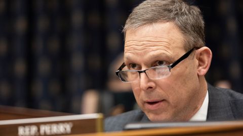 Rep. Scott Perry (R-PA) speaks as U.S. Secretary of State Antony Blinken testifies before the House Committee On Foreign Affairs March 10, 2021 on Capitol Hill in Washington, DC. 