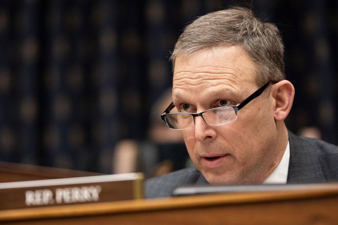 Rep. Scott Perry speaks as Secretary of State Antony Blinken testifies before the House Committee On Foreign Affairs, March 10, 2021. 