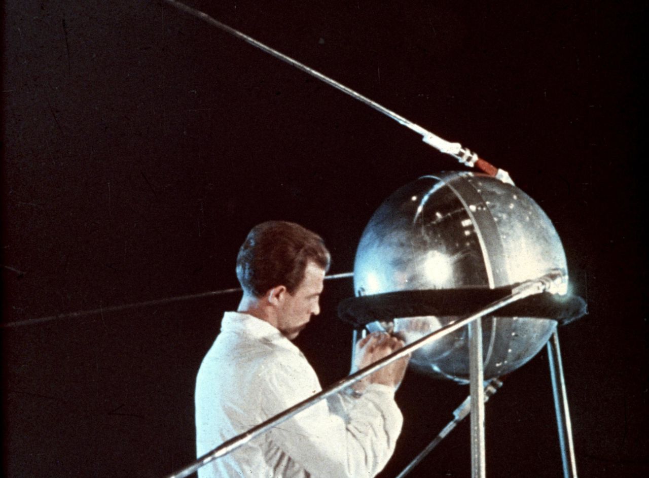 On October 4, 1957, the Soviet Union launched Sputnik, the first man-made satellite to orbit the Earth. In 1958, the United States created NASA, the National Aeronautics and Space Administration, and the space race was in full gear.