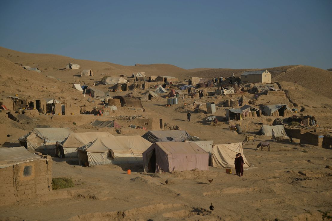 The Jar-e-Sakhi Internally Displaced People camp in Qala e Naw district of Badghis province, Afghanistan, on October 17. 