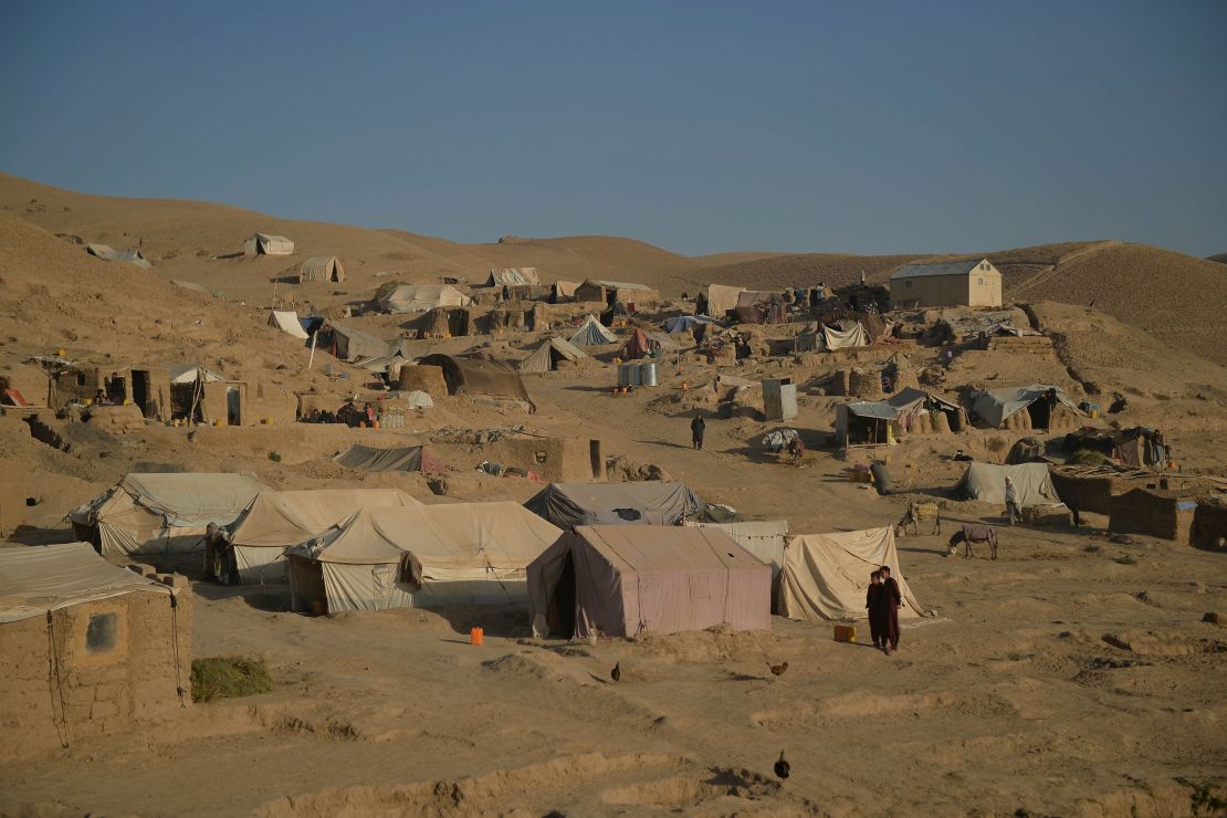 The Jar-e-Sakhi Internally Displaced People camp in Qala e Naw district of Badghis province, Afghanistan, on October 17.