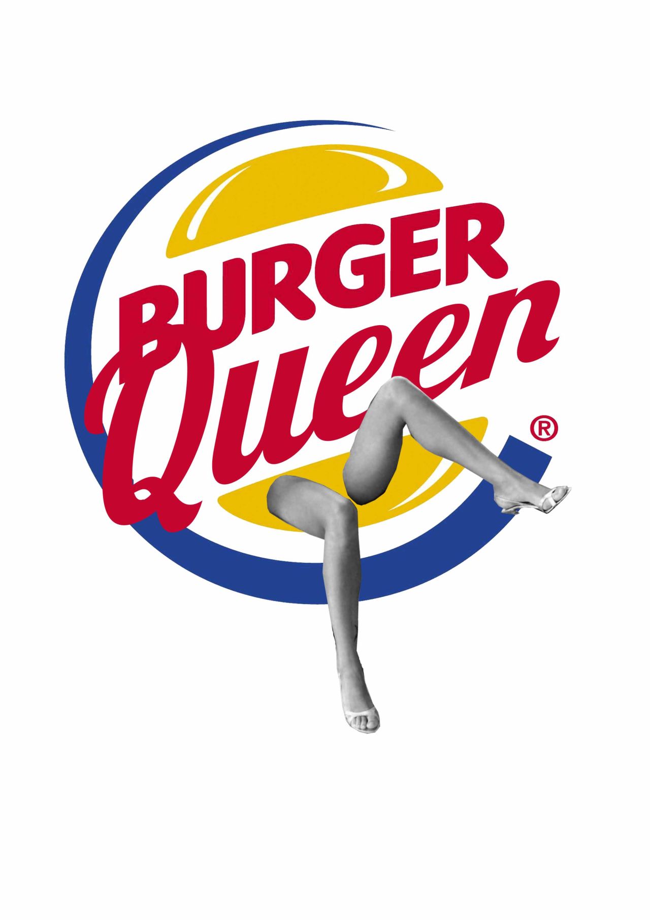Like some of Warhol's work, Ebami's 2012 piece "Burger Queen" takes inspiration from the logo of a consumer product.