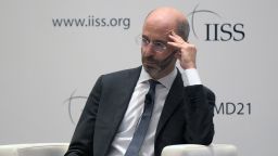 US Special Envoy for Iran Robert Malley attends a media briefing on the sidelines of the opening of the 17th IISS Manama Dialogue in the Bahraini capital Manama on November 19, 2021. 