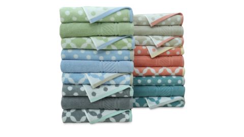 Martha Stewart Collection Spa Mix and Match Collection: Tile Patchwork Spa Bath Towel 