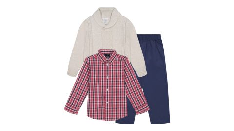 Nautica Little Boys' 3-Piece Twist Shawl Collar Jumper Set