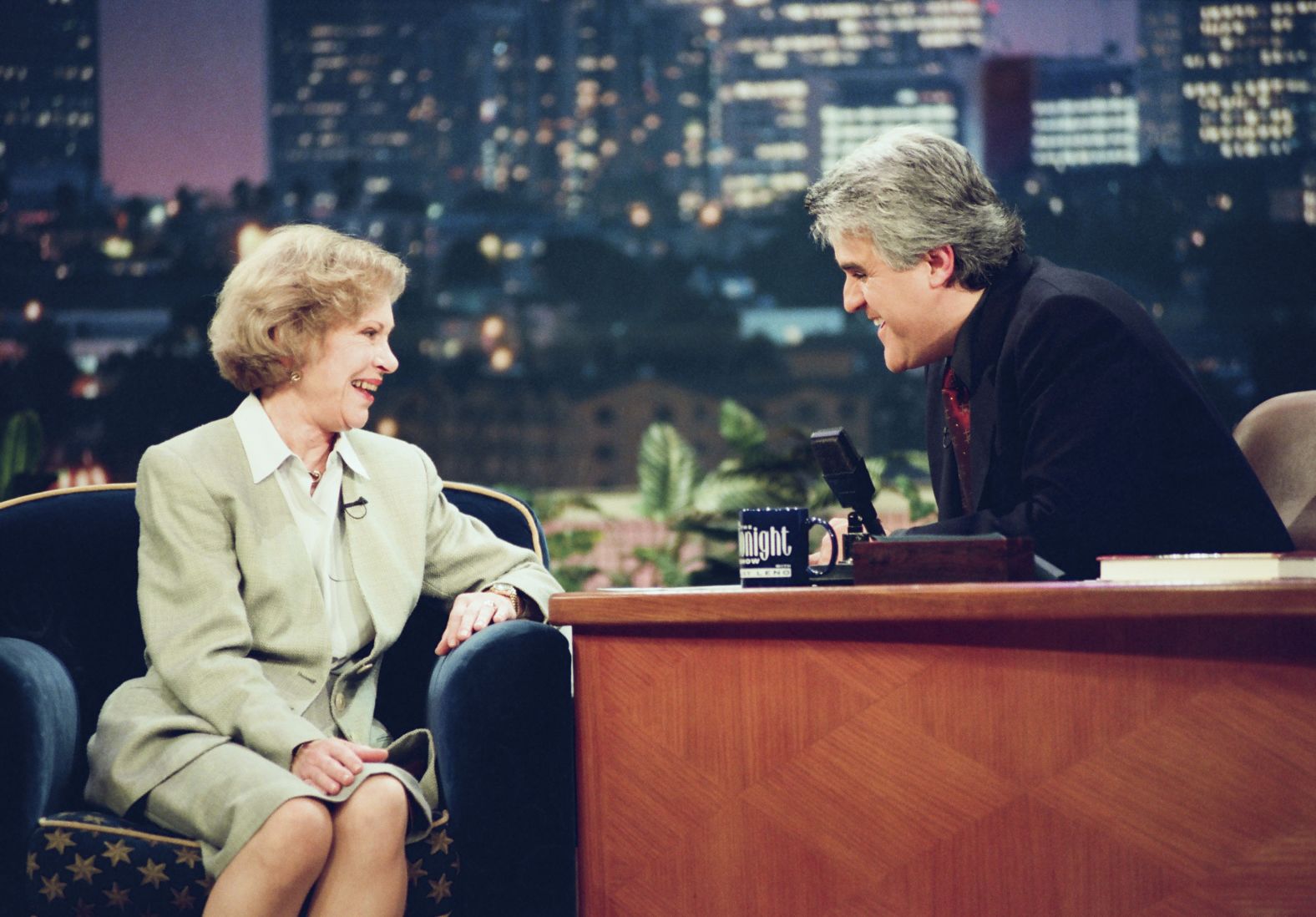 Rosalynn appears on "The Tonight Show with Jay Leno" in 1998.
