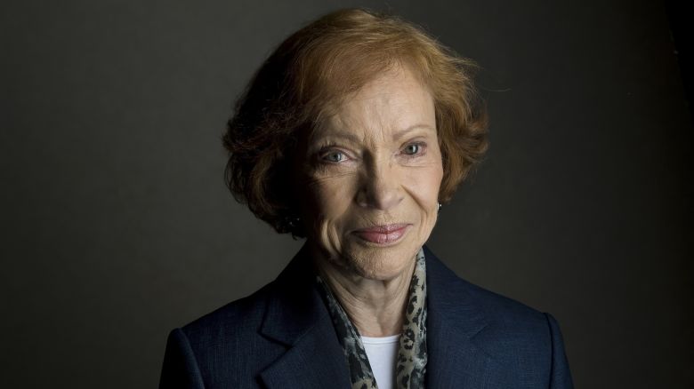 NEW YORK, NY - SEPTEMBER 23: Former U.S. First Lady Rosalynn Carter poses for a portrait  in New York City, New York, on Friday, September 23, 2011. Carter was among nearly  a dozen current and former first ladies who gathered to explore ways to grow their leadership roles as part of RAND African First Ladies Initiative. (Photo by Nikki Kahn/The Washington Post via Getty Images)