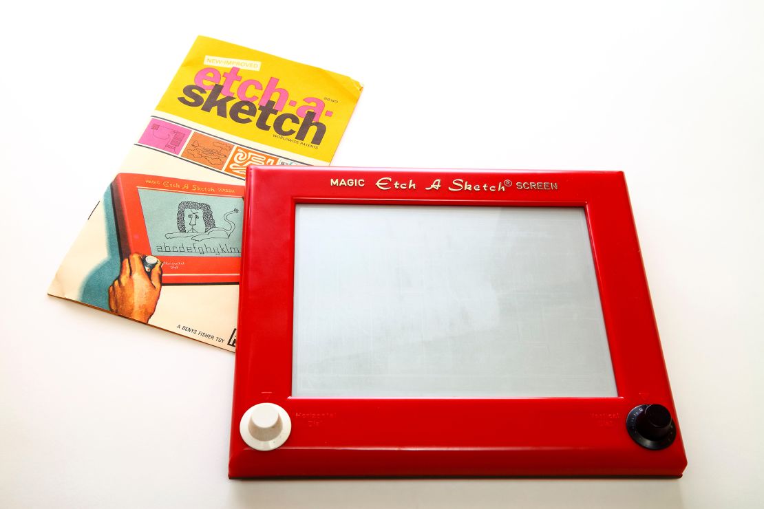Etch-a-Sketches were used to create temporary works of art. 
