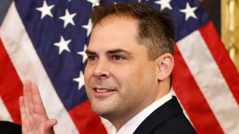 GOP Rep. Mike Garcia participates in a ceremonial swearing-in on Capitol Hill in 2020 after flipping a blue seat red in a special election.