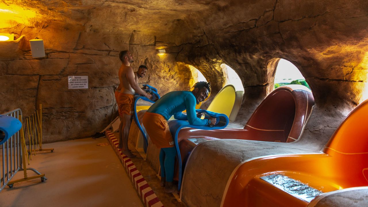 <strong>Slippery slope: </strong>Guests can have fun at the adventure park's Whizzard Mat Race slides.
