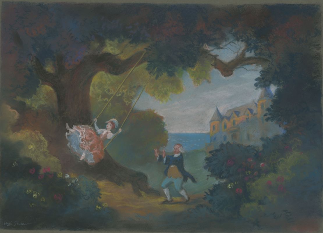 Fragonard's "The Swing" was a source of inspiration for early concept art for "Beauty and the Beast."